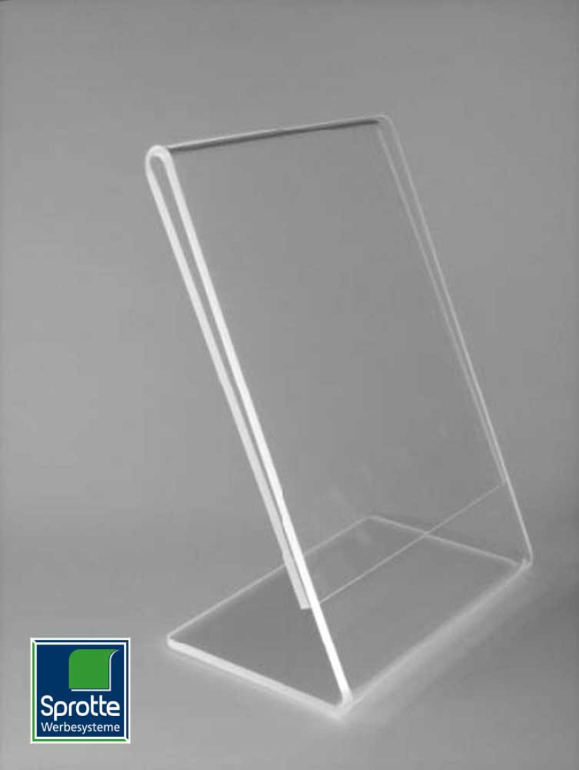 Acrylglas L-Aufsteller A4 quer